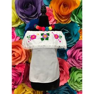 Mexican blouse only handmade and embroidered